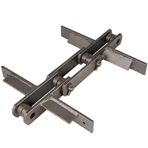 Welded bending plate chains