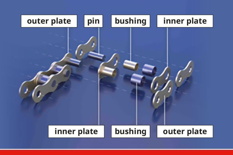 Structure of Roller chains
